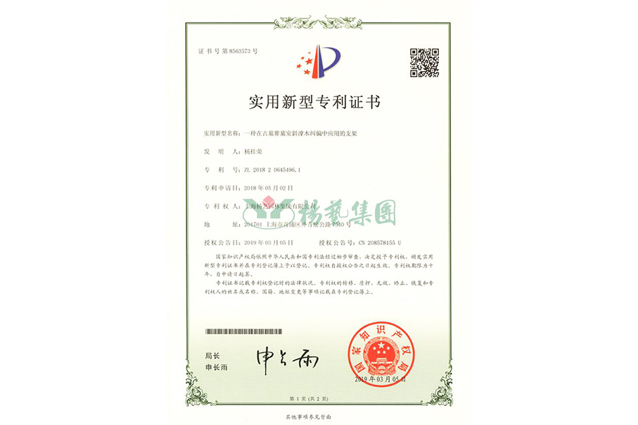 适用新型专利：一种在古墓葬墓室斜撑木纠偏中